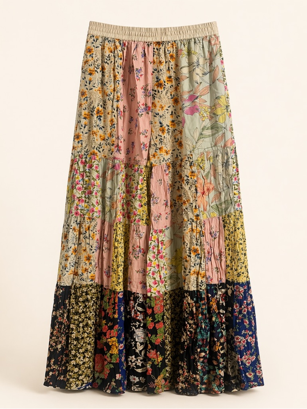 Young Threads Patchwork Floral Wide Leg Pants - Picture 2 of 3